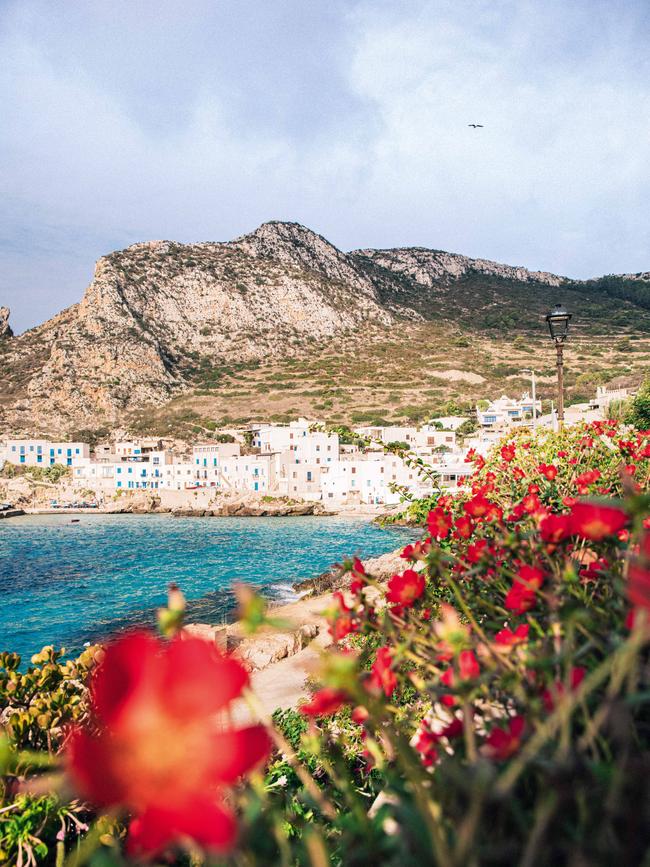 White buildings line Levanzo’s harbour. Picture: Jack Johns.