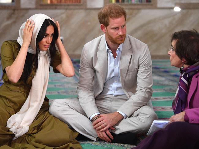 Meghan, Duchess of Sussex visits Auwal Mosque on Heritage Day with Prince Harry. Picture: by Tim Rooke/Getty Images