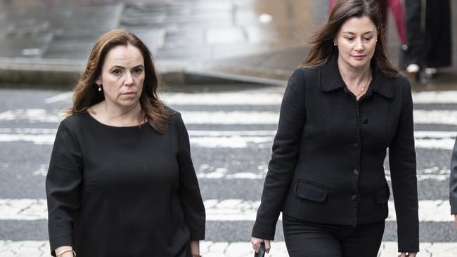 Whistleblowers Rebecca Farrell and Amelia Berczelly at Federal Court in Sydney this year. Picture: Monique Harmer/NewsWire