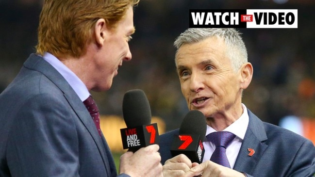 Bruce McAvaney hangs up AFL microphone