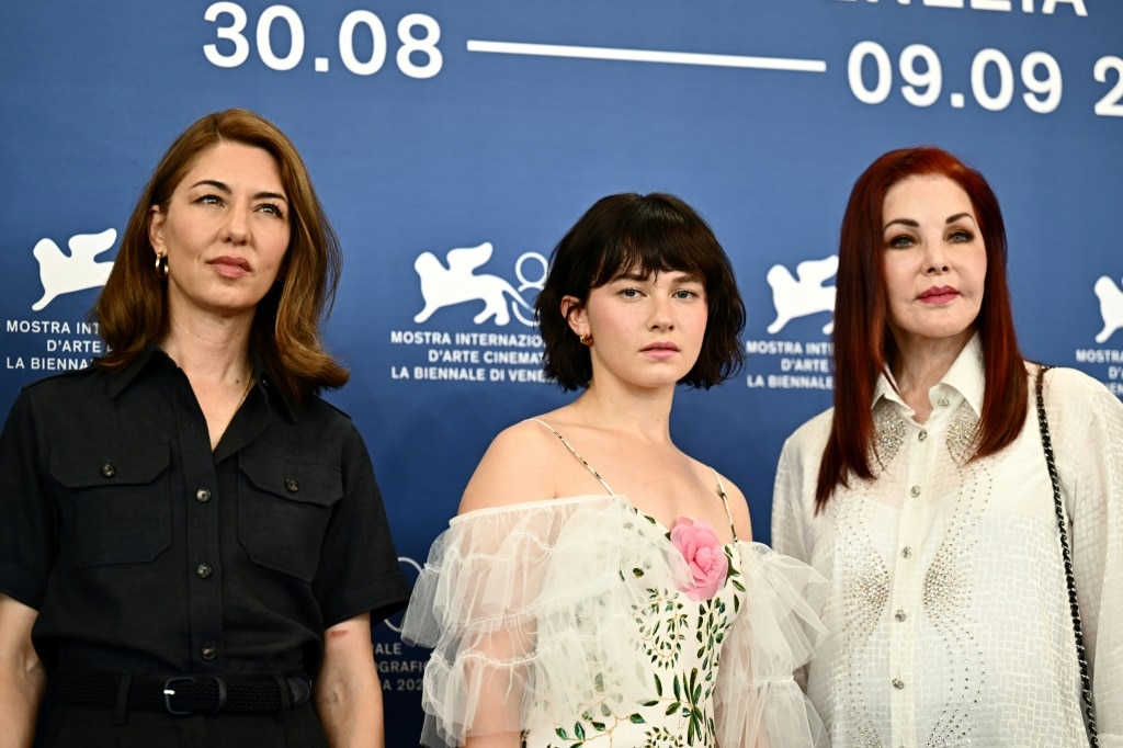 Coppola was joined by Priscilla Presley and the actress who plays her, Cailee Spaeny, for the Venice premiere