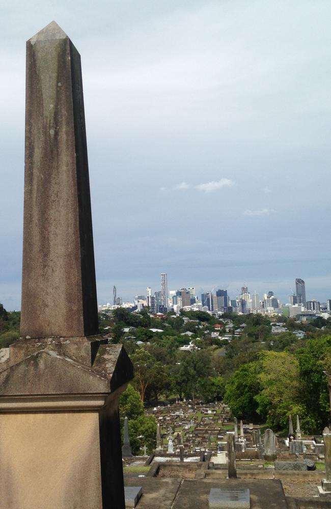 Toowong cemetery has a a humdinger of a city view.