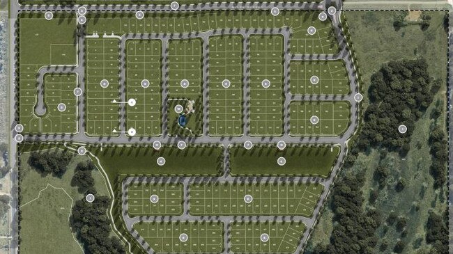 The proposed layout of the 52-54 Miles St, Yamba subdivision.