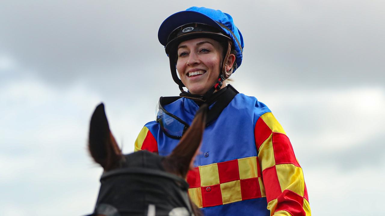 Louise Day rides L’Esperance Rock at Taree on Tuesday. Picture: Getty Images