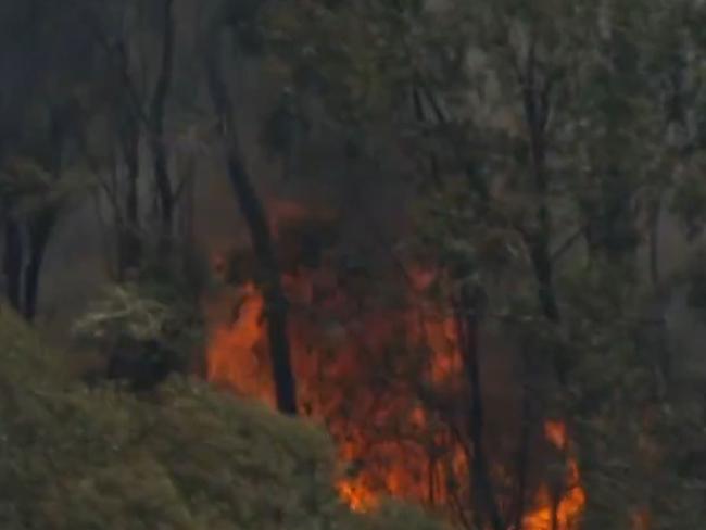 Fires take hold as temperatures soar across the state. Picture: 7news/X