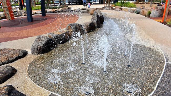 Frontier Park, Aintree also features a water play area which help kids cool off on warmer days. Picture: Melton City Council