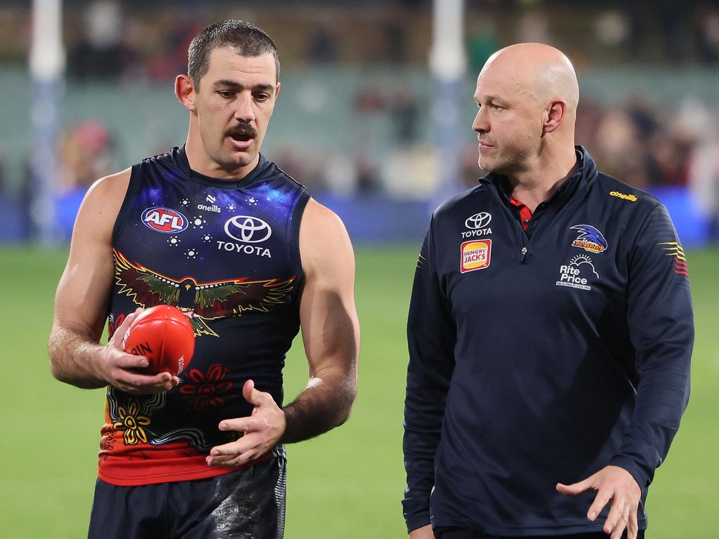 Matthew Nicks says he wants Taylor Walker to stay. (Photo by James Elsby/AFL Photos via Getty Images)