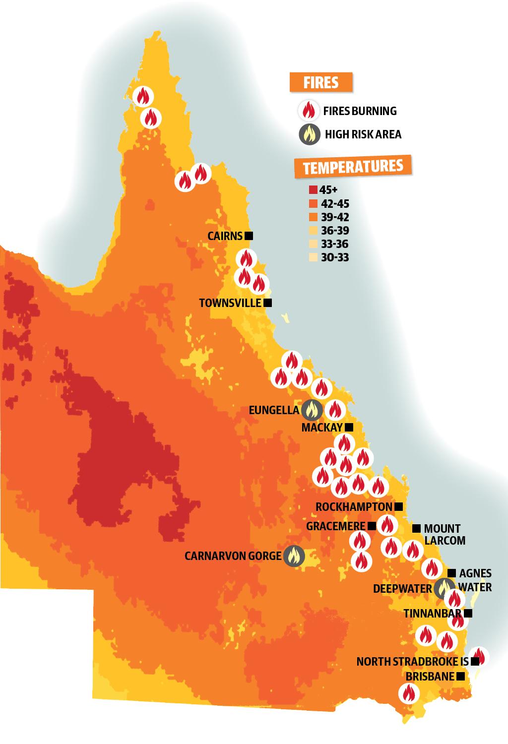 qld-bushfires-statewide-heatwave-to-pile-on-pressure-the-courier-mail