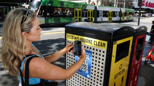 Graffiti supporters have covertly hijacked the QR codes intended for reporting graffiti in Melbourne. Picture: Ian Currie