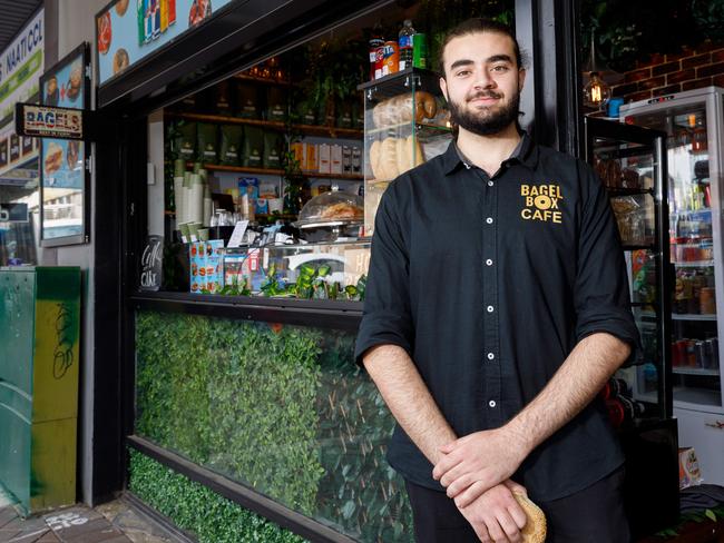 Ali Naboulsi from Bagel Box cafe in Parramatta. Picture: Max Mason-Hubers