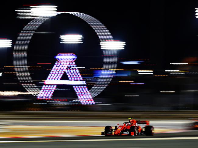 Charles Leclerc of Monaco driving the (16) Scuderia Ferrari SF90 on track during qualifying for the F1 Grand Prix of Bahrain. Picture: Lars Baron/Getty Images