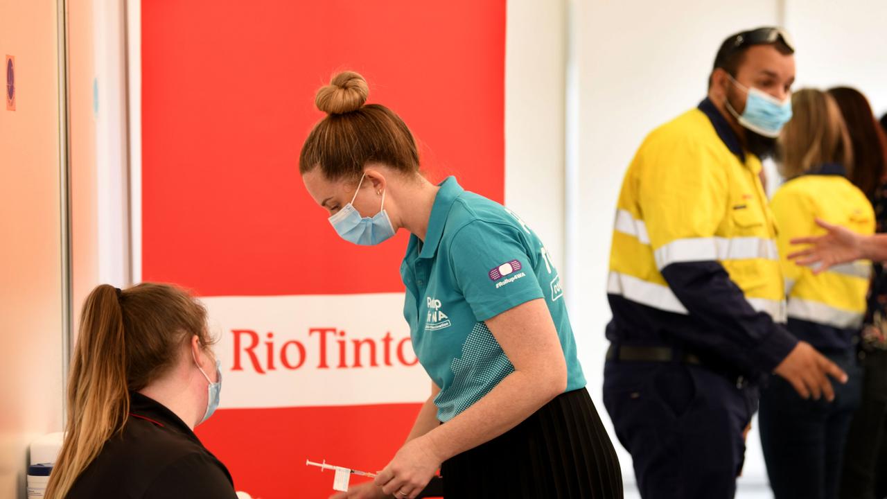 There has been a strong vaccination push in WA, with fly in fly out workers able to get the jab at airports. Picture: NCA NewsWire/Sharon Smith