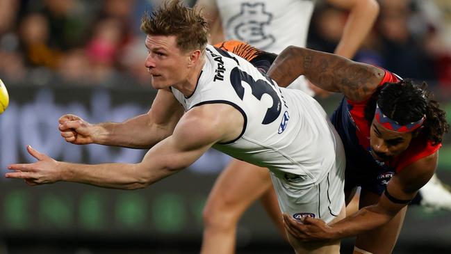 Jack Newnes in action for Carlton.