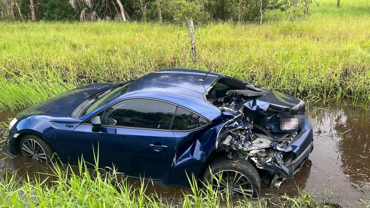 Car crash sends driver to hospital, brings traffic to crawl