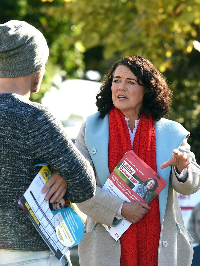 Libby Coker. Voting day at LEOPOLD LINC stadium. Picture: David Smith