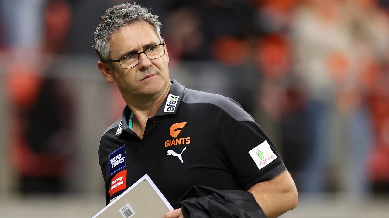 Giants head coach Leon Cameron has aged a decade in 2022. Photo by Cameron Spencer/Getty Images.