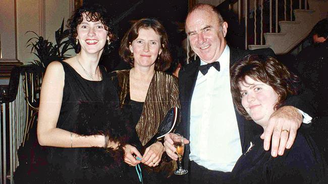 Clive James with his wife Prudence and daughters in London in 2015. Picture: Alan Davidson