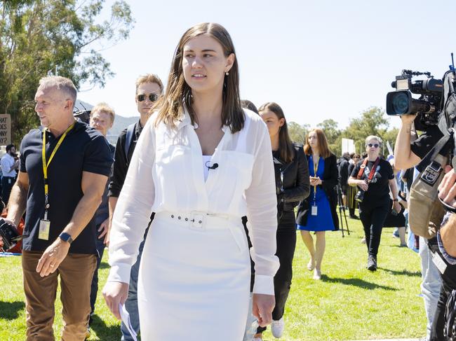 Former media adviser to Defence Minister Linda Reynolds Brittany Higgins. Picture: Getty Images