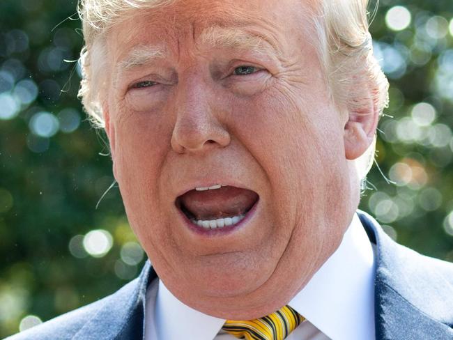 US President Donald Trump speaks to the media prior to departing on Marine One from the South Lawn of the White House in Washington, DC, June 22, 2019, as he travels to Camp David, Maryland. - Trump said Iran was “very wise “ not to shoot down the manned plane when it downed the drone and “we appreciate “ that move. (Photo by SAUL LOEB / AFP)