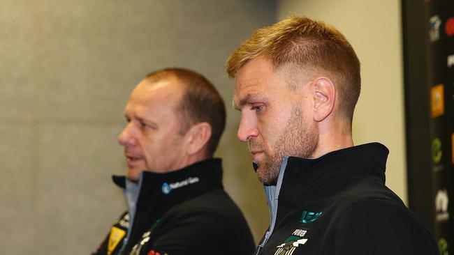 Ken Hinkley will come under pressure if things don’t improve, says Kane Cornes. Photo: Sarah Reed.