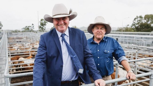 Flynn MP Colin Boyce (right) and Barnaby Joyce. Picture: Supplied