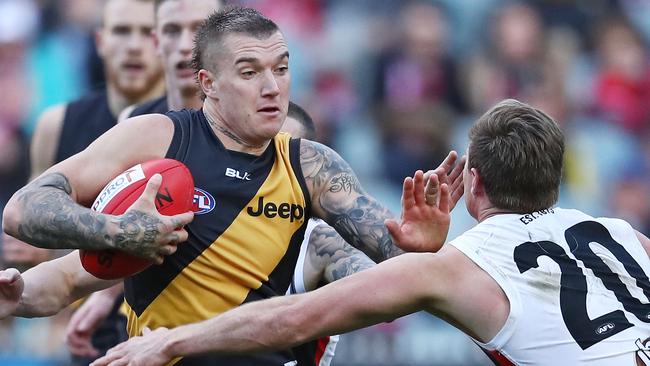 St Kilda has all but ruled itself out of the race for Richmond star and soon to be free agent Dustin Martin. (Photo by Scott Barbour/Getty Images)