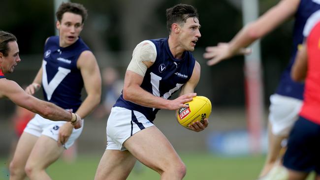 Josh Freezer in one of his previous appearances for the VAFA Big V. Photo: AAP Image/Dean Martin.