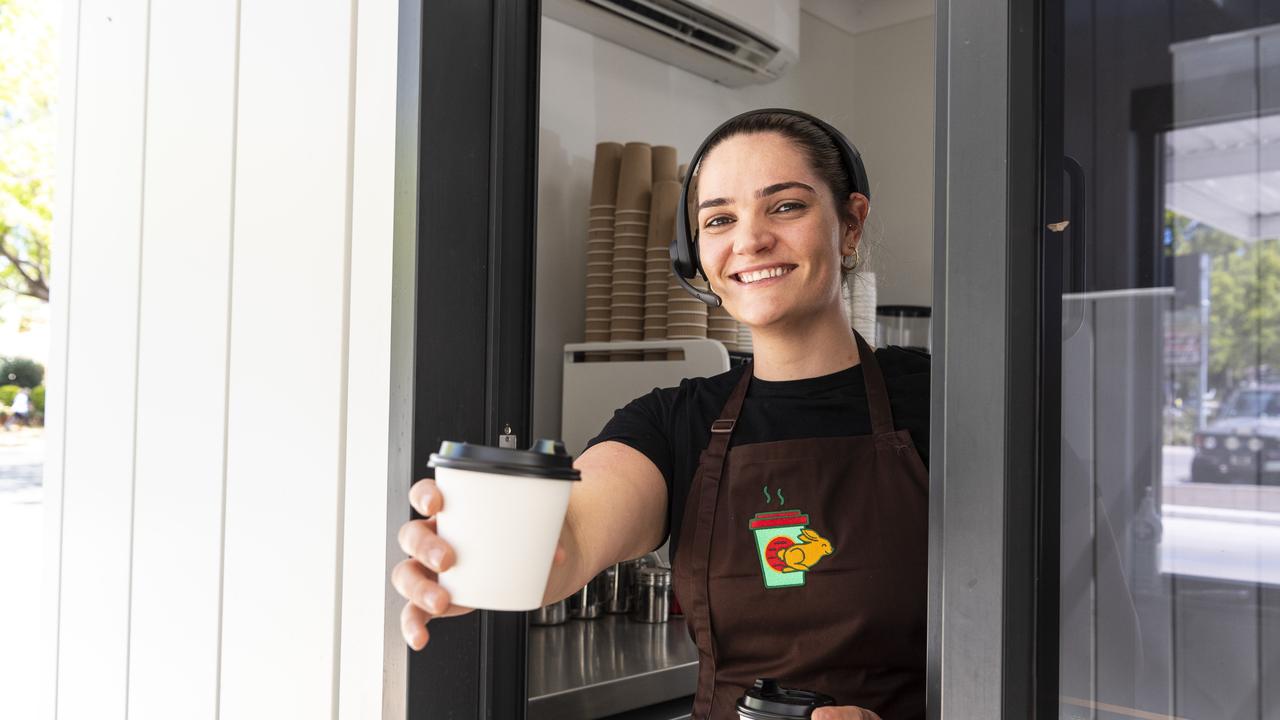 Yasmine Kratzman is ready to serve at Hop Thru Cafe.