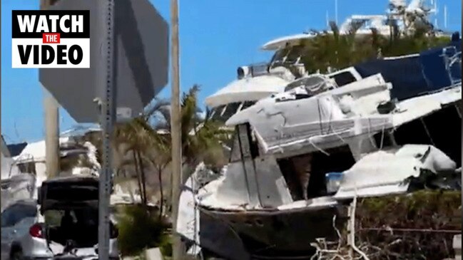 Heavily Damaged Boats Line The Coast In Fort Myers Herald Sun