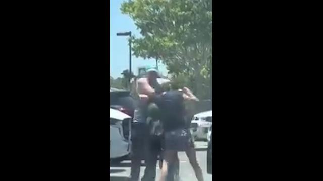 Holiday car park rage caught on camera