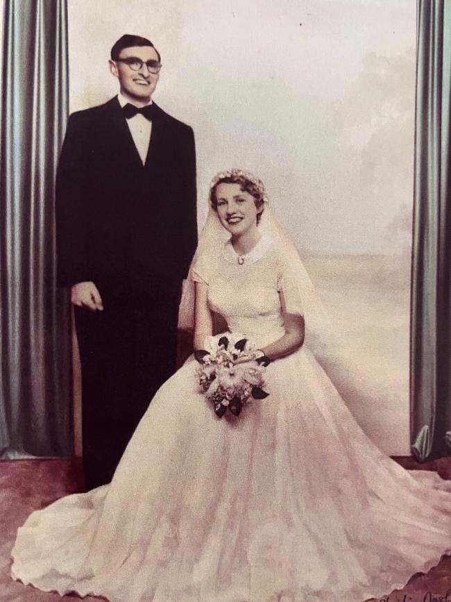 Cairns couple Graham and Margaret Cossins were married on December 18, 1954 in Brisbane. Photo: Supplied.