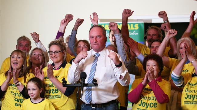 Barnaby Joyce reclaimed his New England seat. Picture: Peter Lorimer.