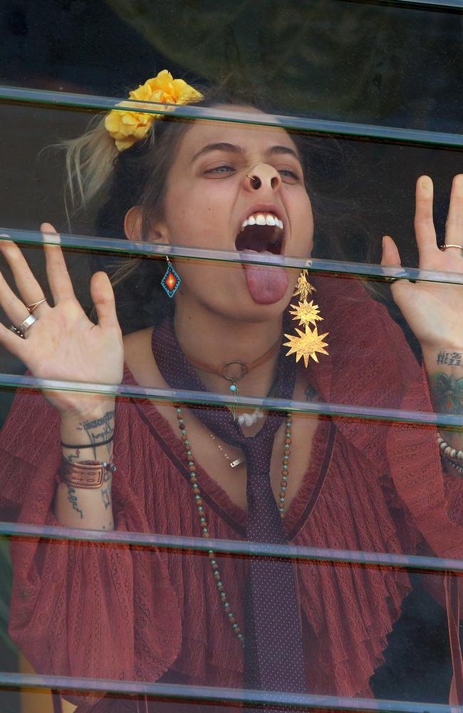  Paris Jackson caused a scene at the Melbourne Cup in 2017. Picture:  Stuart McEvoy