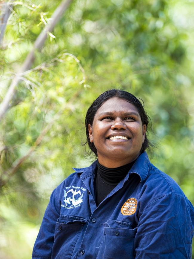 Tiwi woman Nikita Purantatameri is part of the island's ranger group, one of 47 Aboriginal rangers groups across the NT. Picture: Annette Ruzicka, Country Needs People