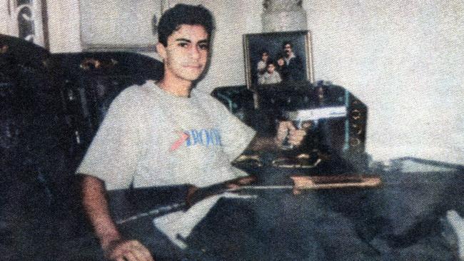 Brother Bilal Skaf at home with gun.