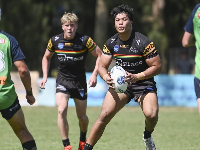 CANBERRA, AUSTRALIA, NewsWire Photos. MARCH 9, 2024: UNE Harold Matthews Cup - NSWRL Junior Reps Round Six Canberra Raiders vs Penrith Panthers at Raiders Belconnen in Canberra. Picture: NCA NewsWire / Martin Ollman