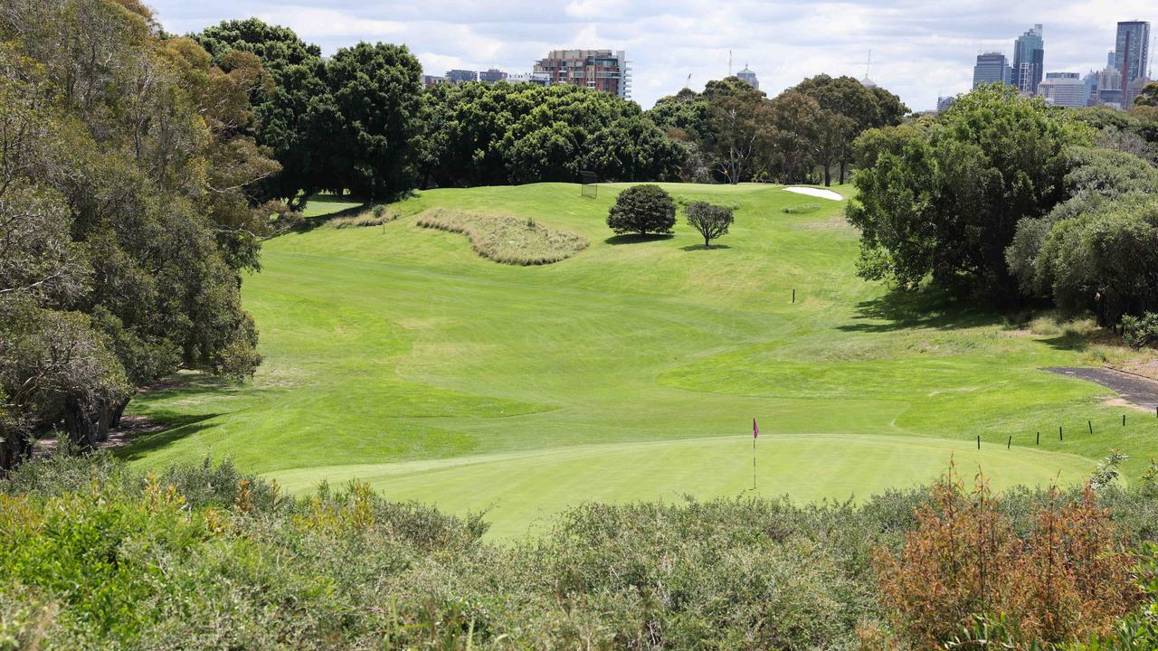 The 40 hectare Moore Park Golf Course will be cut in half. Picture: Rohan Kelly