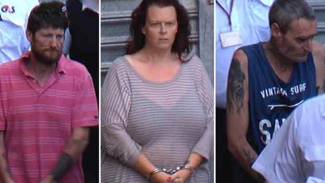 Gavin Scott Skinner, Tanya Hinrichsen and Robert John Thrupp were all involved in the murder of Mr Hinrichsen. Pictures: 9News
