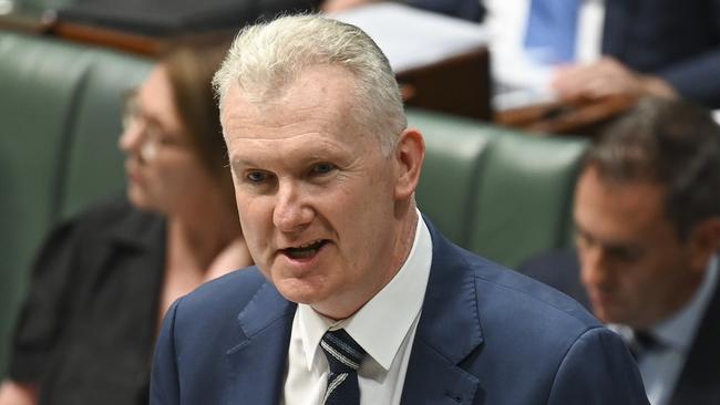 Workplace Relations Minister Tony Burke in question time on Thursday. Picture: NCA NewsWire / Martin Ollman