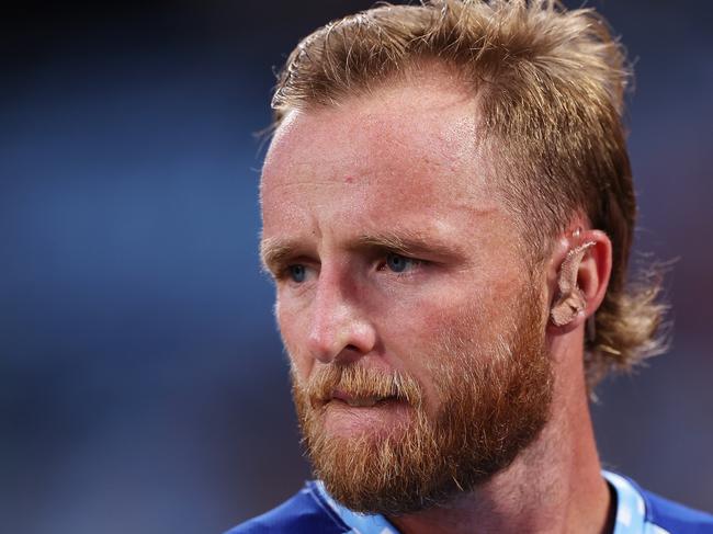 SYDNEY, AUSTRALIA - MARCH 18: Rhyan Grant of Sydney FC looks on during the round 21 A-League Men's match between Sydney FC and Western Sydney Wanderers at Allianz Stadium, on March 18, 2023, in Sydney, Australia. (Photo by Cameron Spencer/Getty Images)