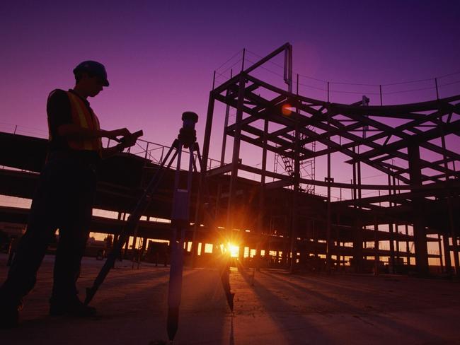 2011 Minning and Construction_Generic_Oct0811_Silhouette of a Builder Working on a Building Site