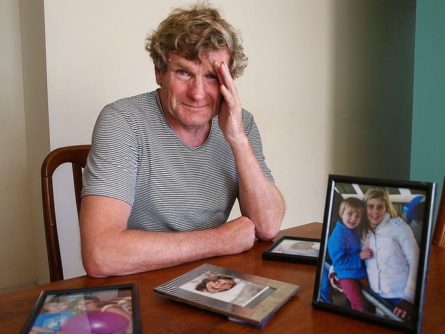 Paul Warren at his Melbourne home after learning his daughter Elly Warren murdered while on a diving trip in Mozambique 24 hours earlier. Picture: Ian Currie