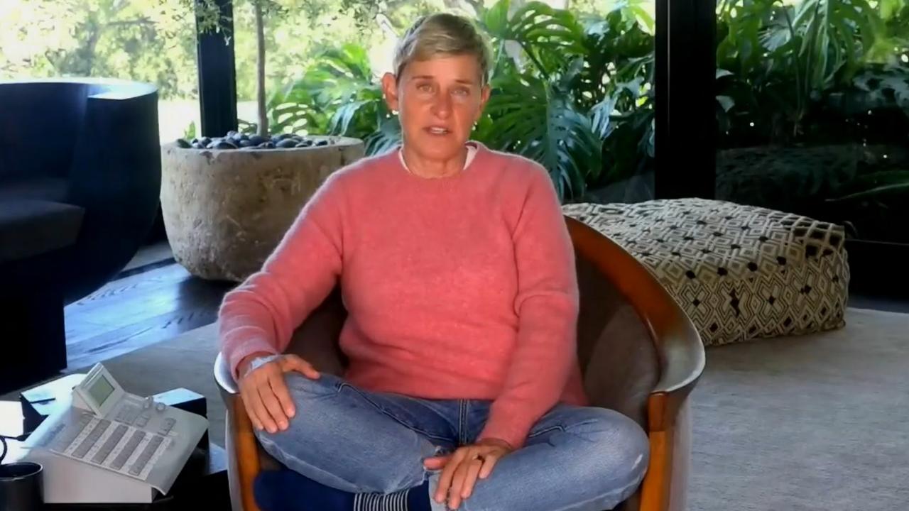 DeGeneres has been broadcasting from home during isolation. Picture: YouTube