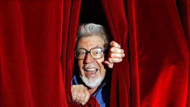 Rolf Harris pictured in 2008 when he was inducted into the ARIA Hall of Fame. Within five years he was charged with historic sex offences