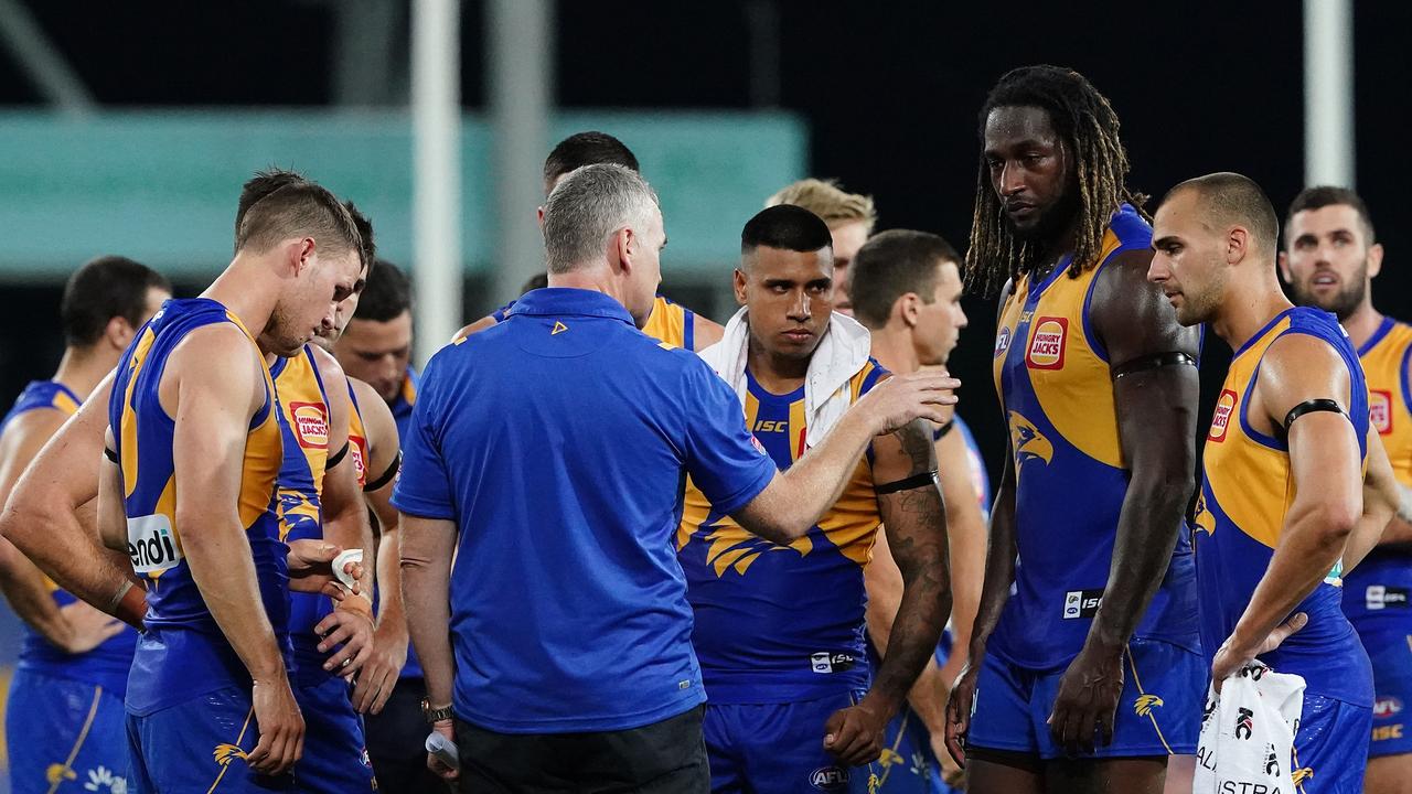 Adam Simpson read the riot act to two banned stars.