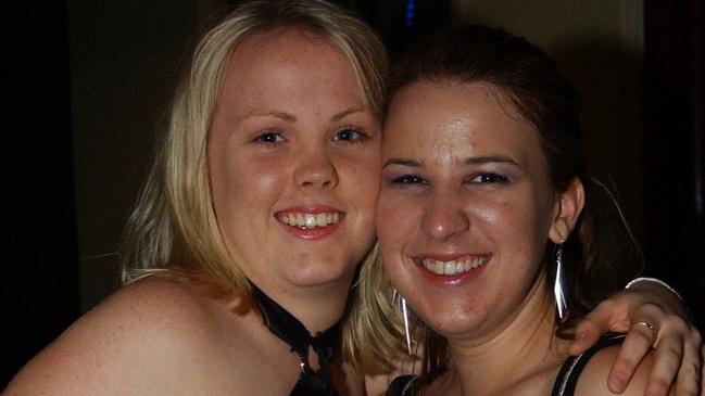 Heather Cash and Sandra Maule (correct) on Flinders Street East Pic Bryan Lynch AD526004