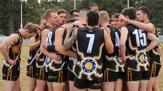 Westmeadows, pictured earlier this year, fought back from 42 points down at quarter-time to win. Picture: Westmeadows Football Netball Club.