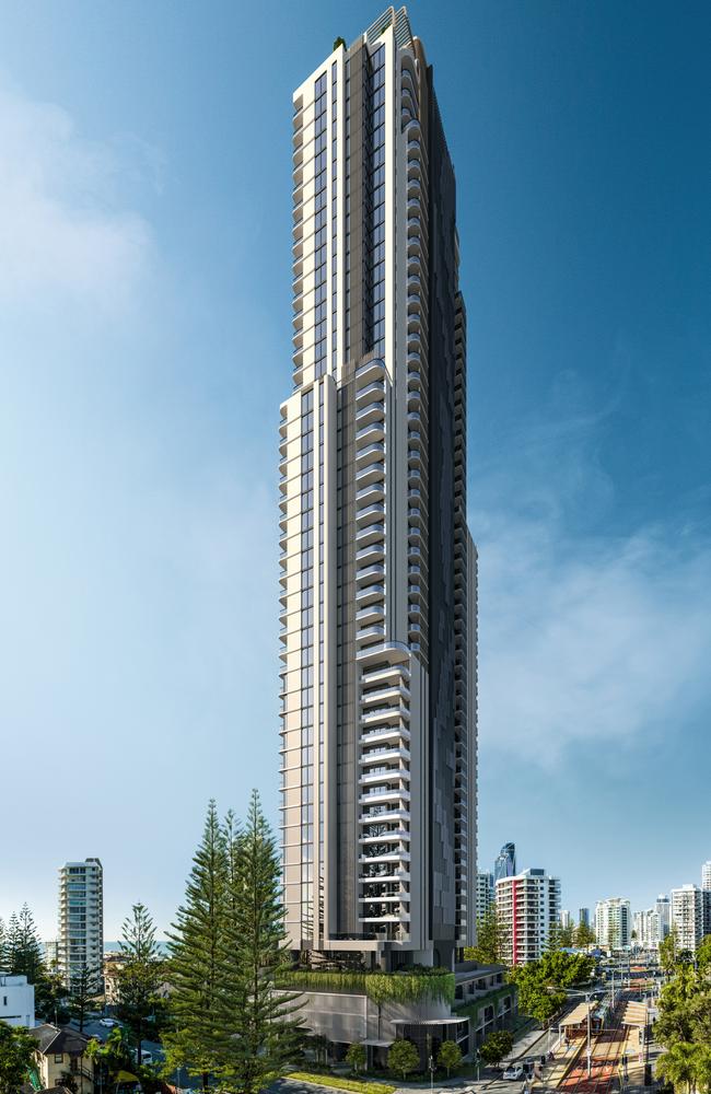 Artist impression of MRCB's Surfers Paradise tower