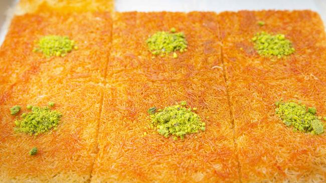 Kanafa, a sweet cheesy pastry at Syriana Tropicana. Picture: Melvyn Knipe