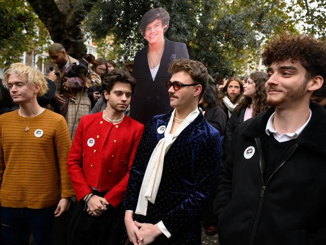 A selection of entrants waits in line ahead of a Harry Styles lookalike competition in Soho Square on November 09, 2024 in London, England. Picture: Leon Neal/Getty Images